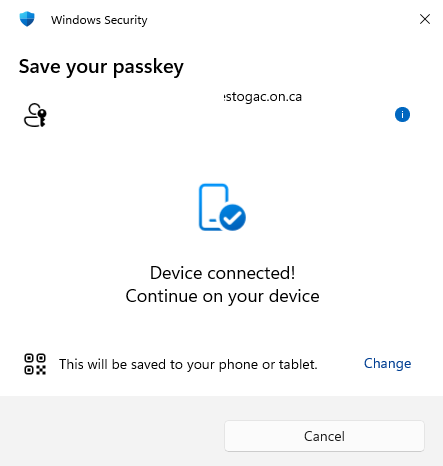 Screenshot of phone connect to computer